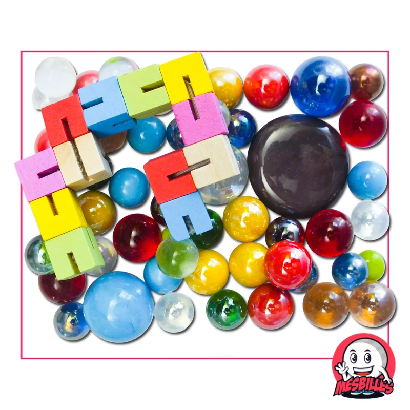 55 Billes assorties et 1 Bâton Articulé