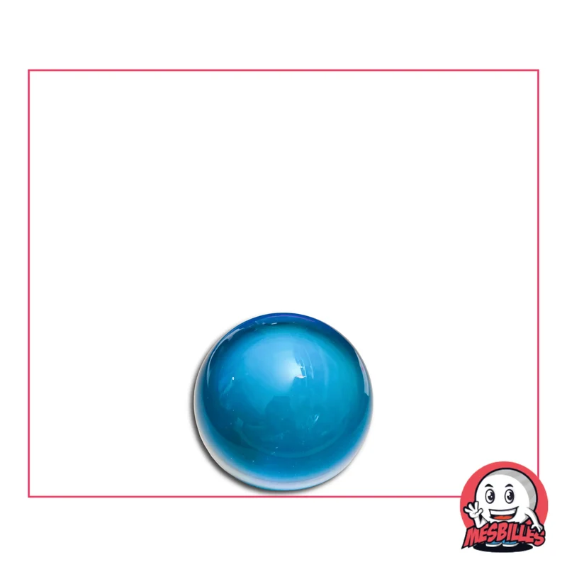 1 Bille verre de Bohême Loupe Bleu 12 mm