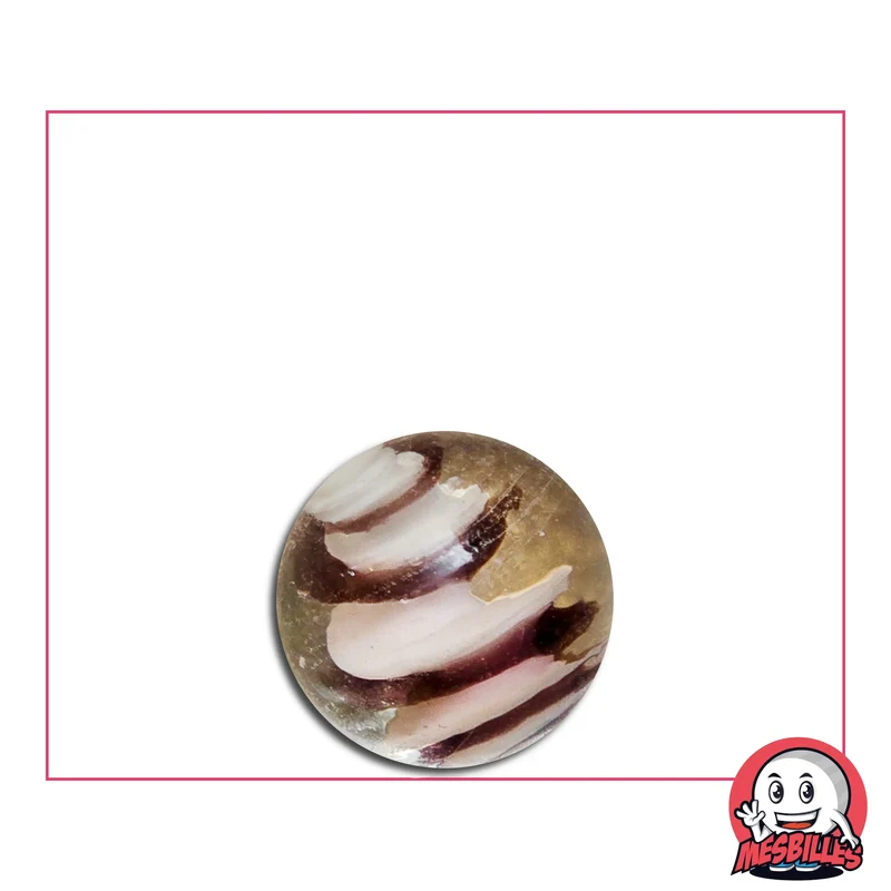 1 Bille Art Bonbon Blanc Violet 16 mm