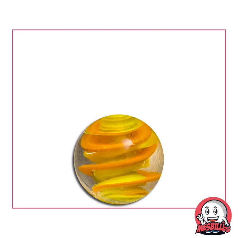 1 Bille Art Bonbon Orange Jaune 16 mm